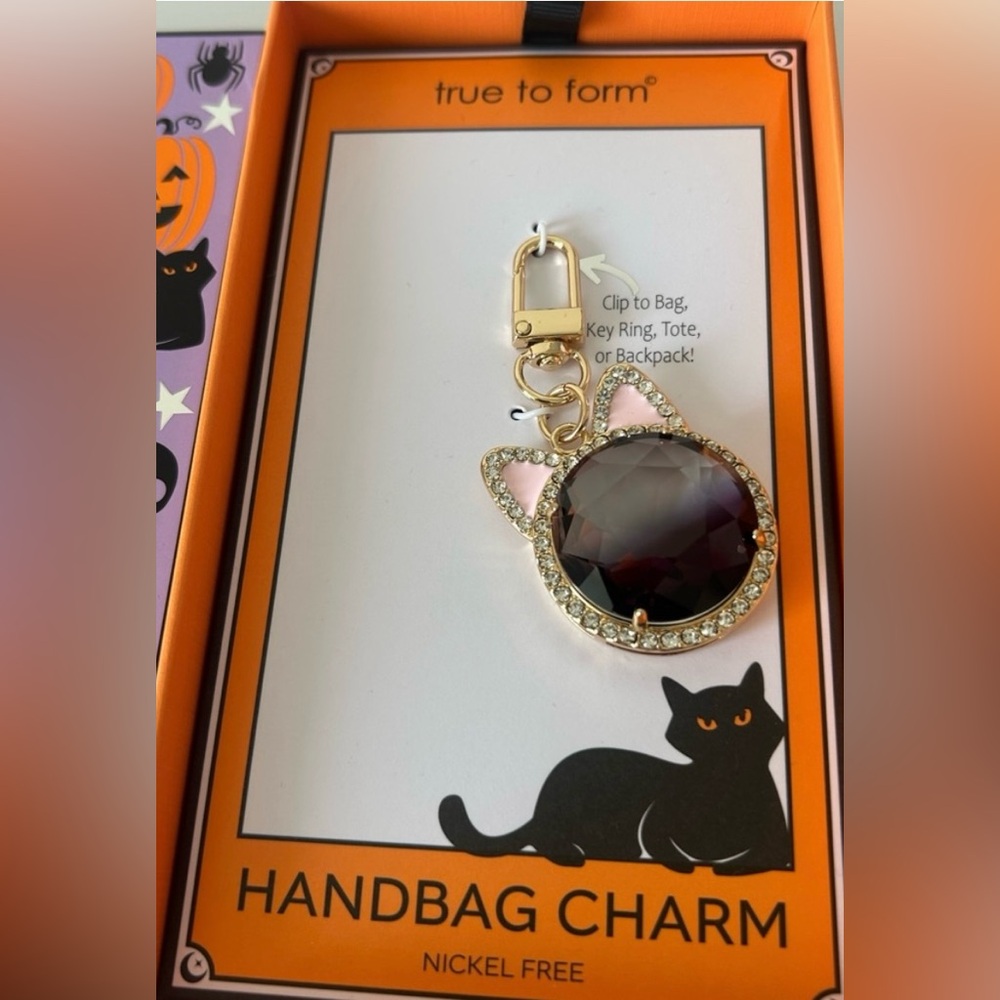 NEW True to Form Halloween Black Cat  Handbag Charm